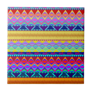 Azulejo Diseño azteca colorido