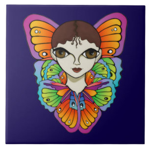 Azulejo Diseño Big Eyes & Butterflies