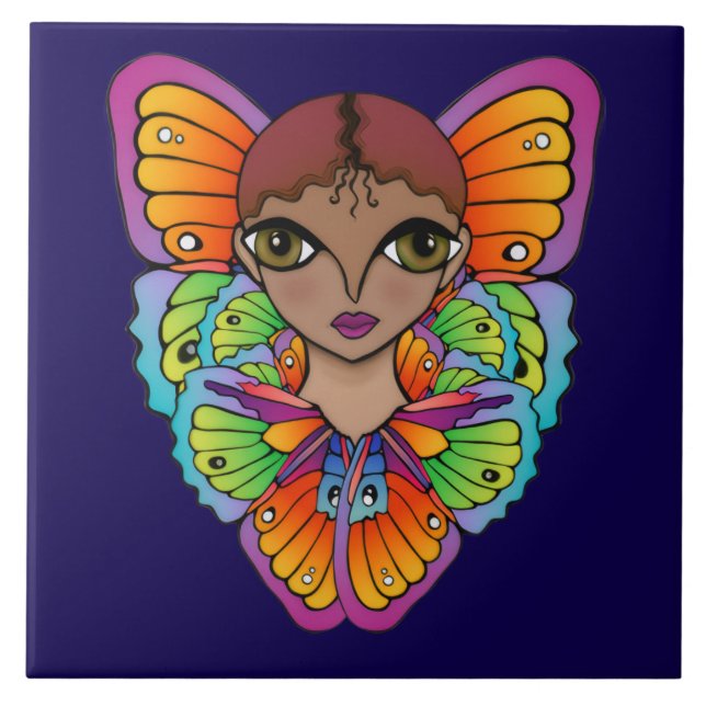 Azulejo Diseño Big Eyes & Butterflies (Frente)
