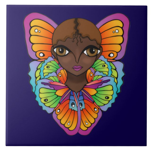 Azulejo Diseño Big Eyes & Butterflies (Frente)