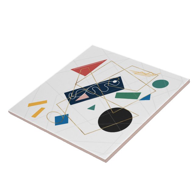 Azulejo Diseño blanco de las flores de margarita grandes y (Lado)