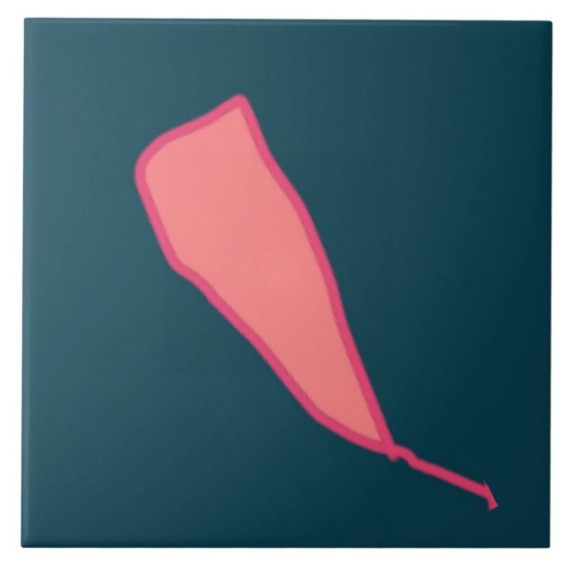 Azulejo Diseño botánico sencillo Cubierta cerámica (Frente)