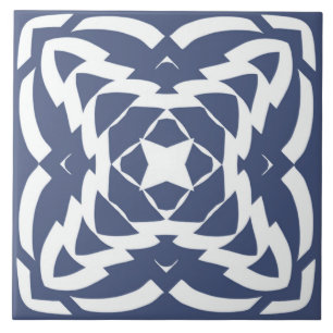 Azulejo Diseño clásico y elegante, en blanco y gris, de ce