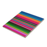 Azulejo Diseño colorido de las franjas de la manta de sera<br><div class="desc">Este diseño se puede personalizar eligiendo la opción Editar diseño. También puede transferir a otros artículos. Póngase en contacto conmigo en colorflowcreations@gmail.com o utilice la opción de chat en la parte superior de la página si desea tener este diseño en otro producto o necesita ayuda con este diseño. Ver más...</div>