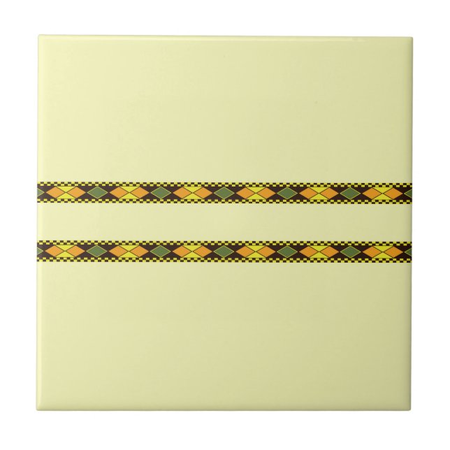 Azulejo Diseño continuo de naranja amarillo (Frente)