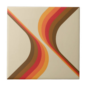 Azulejo Diseño de alas de estilo retro colorido