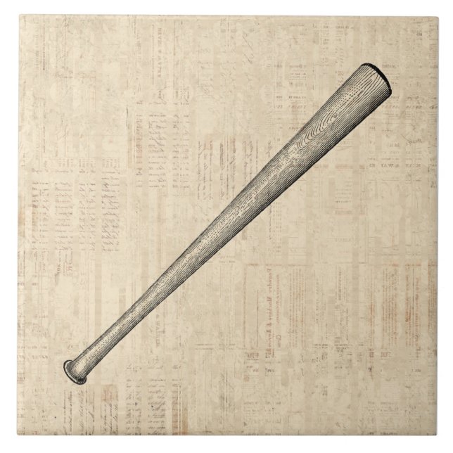 Azulejo Diseño de Arte Deportivo de Bab de Béisbol (Frente)