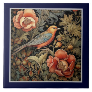 Azulejo - Diseño de Ave Art Nouveau