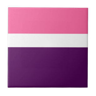 Azulejo Diseño de bloque de color rosa blanco morado