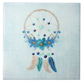 Azulejo Diseño de Boho estilo Blue Dreamcatcher