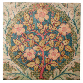 Azulejo Diseño de bordado de corona de Rosa por William Mo