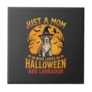 Azulejo Diseño de bruja madre labrador Halloween_1