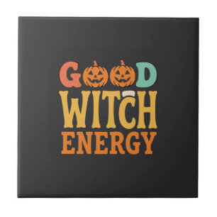 Azulejo Diseño de calabaza de Halloween con energía de bru