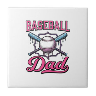 Azulejo Diseño de camiseta con grabado vintage de papá de
