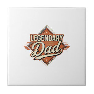 Azulejo Diseño de camiseta con grabado vintage de papá leg