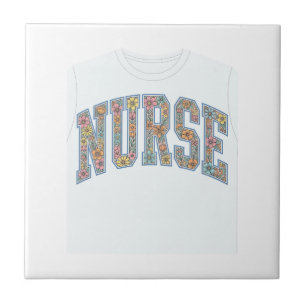 Azulejo Diseño de camiseta con letras de equipo universita