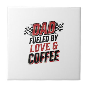 Azulejo Diseño de camiseta de carreras para papá impulsado