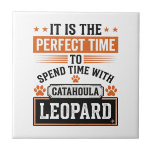 Azulejo Diseño de camiseta de época de perro leopardo Cata