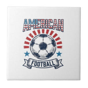 Azulejo Diseño de camiseta de fútbol americano vintage