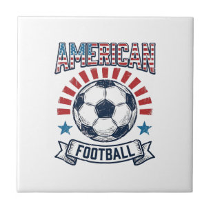 Azulejo Diseño de camiseta de fútbol americano vintage
