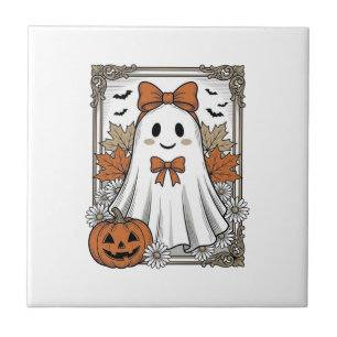 Azulejo Diseño de camiseta de grabado vintage de fantasma 