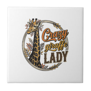 Azulejo Diseño de camiseta de grabado vintage de la loca d