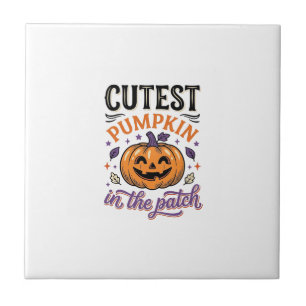 Azulejo Diseño de camiseta de Halloween de la calabaza más