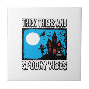 Azulejo Diseño de camiseta de Halloween de muslos gruesos