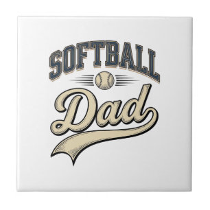 Azulejo Diseño de camiseta de padre de deportes de sóftbol