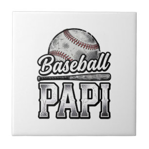Azulejo Diseño de camiseta de papá de béisbol vintage para