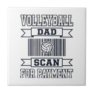 Azulejo Diseño de camiseta divertido Papá de voleibol esca