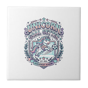 Azulejo Diseño de camiseta gráfica retro de Unicorn Goal G