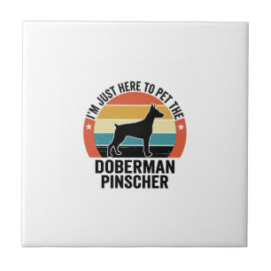Azulejo Diseño de camiseta para amante de perros Doberman 