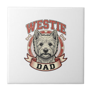 Azulejo Diseño de camiseta para papá amante de los perros 