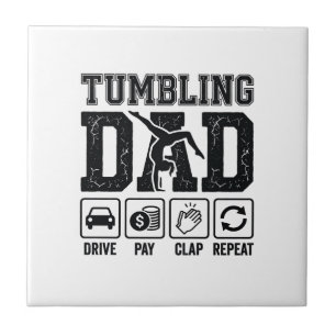 Azulejo Diseño de camiseta Tumbling Dad Drive Pay Clap Rep