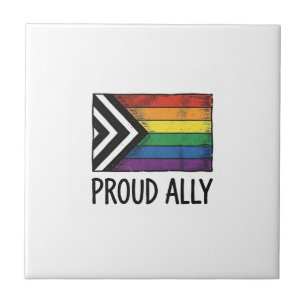 Azulejo Diseño de camiseta vectorial de bandera de orgullo
