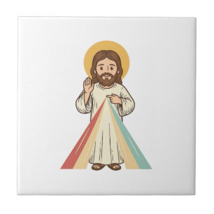 Azulejo Diseño de camiseta vectorial de bendición religios