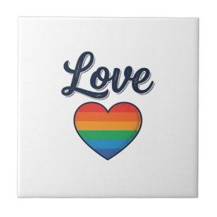 Azulejo Diseño de camiseta vectorial de orgullo de corazón