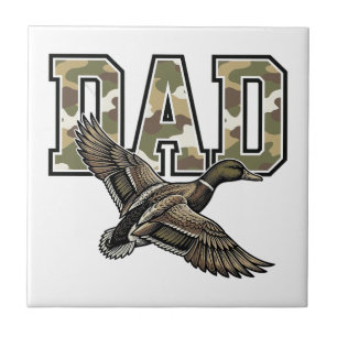 Azulejo Diseño de Camiseta Vectorial de Papá Pato de Graba