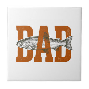 Azulejo Diseño de camiseta vectorial de pesca para papá vi