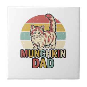 Azulejo Diseño de camiseta vectorial para papá Munchkin am