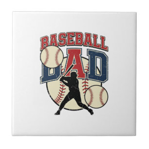 Azulejo Diseño de camiseta Vintage Baseball Dad_1
