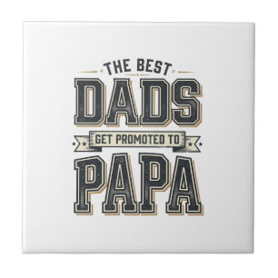 Azulejo Diseño de camiseta Vintage Best Dads Promoted To P
