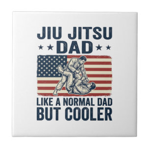 Azulejo Diseño de camiseta vintage de bandera de Papá de J