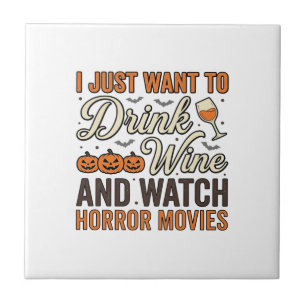 Azulejo diseño de camiseta vintage de películas de terror