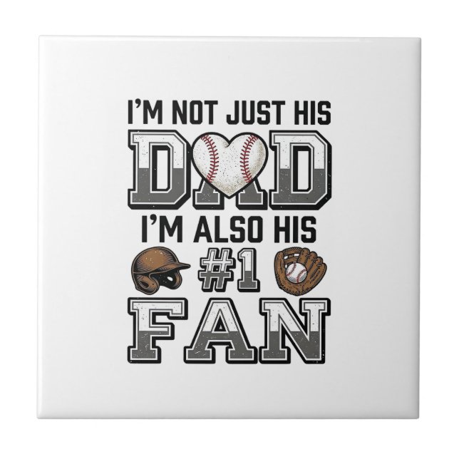 Azulejo Diseño de camiseta vintage del padre número 1 fan  (Frente)