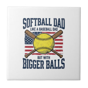 Azulejo Diseño de camiseta Vintage Softball Dad Bigger Bal