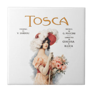 Azulejo Diseño de cartel de ópera vintage de Tosca - Pucci