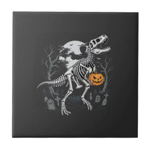 Azulejo Diseño de cementerio de calabaza de Halloween de e
