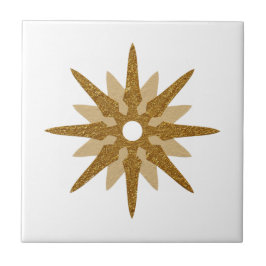 Azulejo Diseño de cerámica de estrella de oro única modern